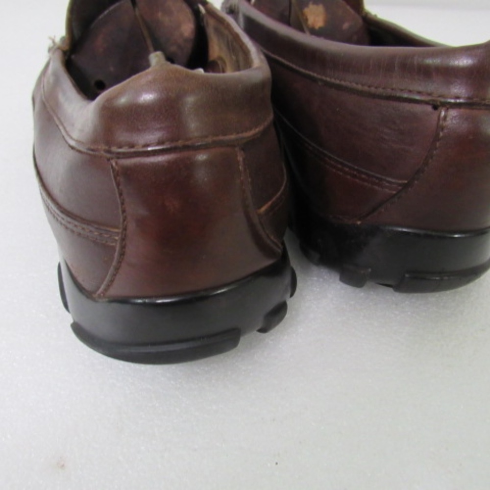 Allen Edmonds Boulder Men 10D Brown Leather Casual Slip on Moccasins Shoes - Picture 4 of 8